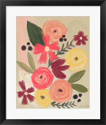 Framed Vintage Flowers Print