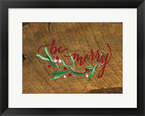 Framed Be Merry Print