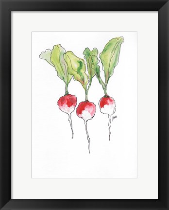 Framed Radishes Print