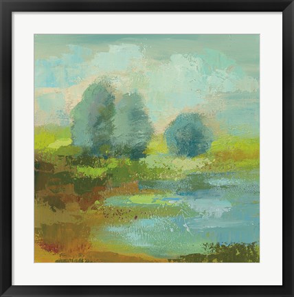 Framed Windsor Blue Field I Print