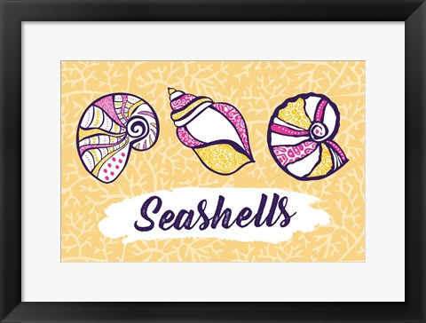 Framed Seashells Print