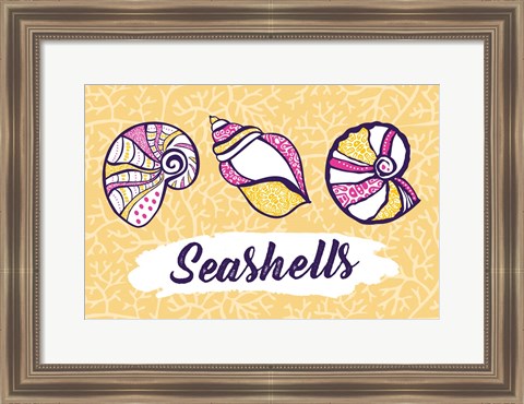 Framed Seashells Print