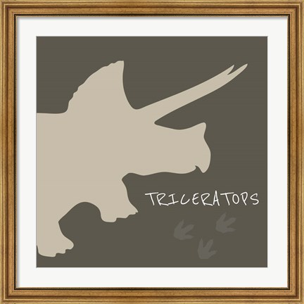 Framed Triceratops Print