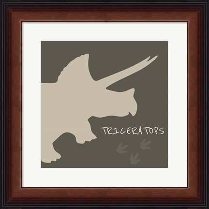 Framed Triceratops Print