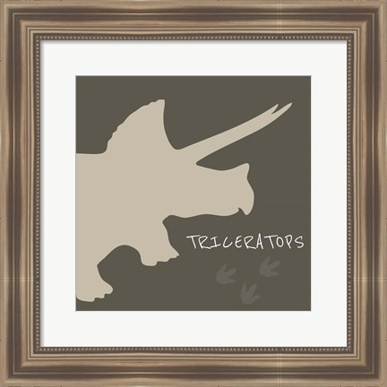 Framed Triceratops Print