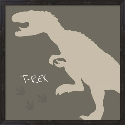 Framed T-Rex Print