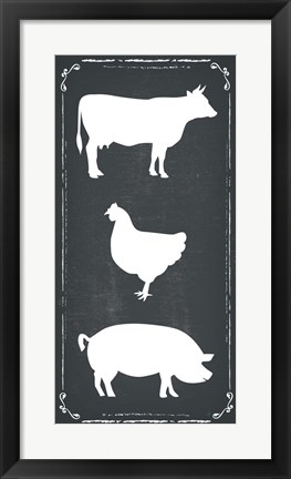 Framed Farm Animals Print