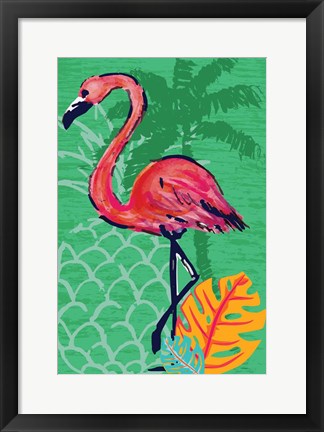 Framed Tropical Flamingo Print