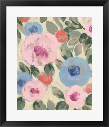 Framed Parisian Floral II Pastel Print