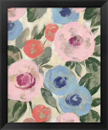 Framed Parisian Floral III Pastel Print