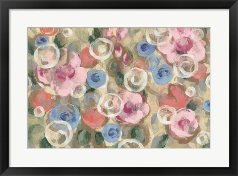 Framed Parisian Floral I Pastel Print