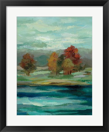 Framed Malachite Lake I Print