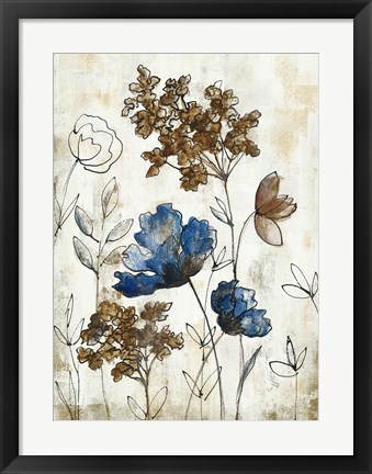 Framed Botanical Trio III Neutral Print