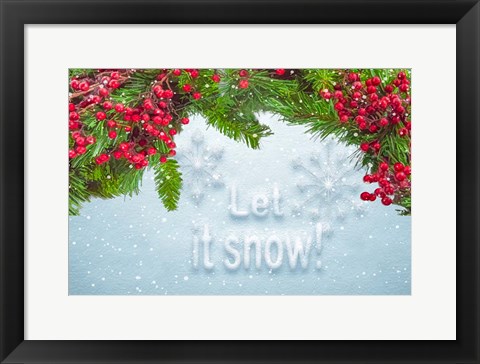 Framed Let It Snow Print