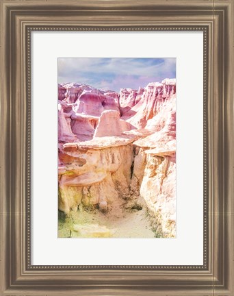 Framed Bisti Badlands Desert Sculpture I Print