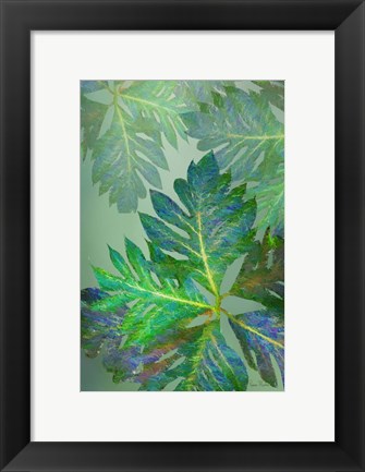 Framed Tropical Leaves III Print