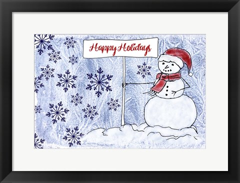 Framed Happy Holidays Print