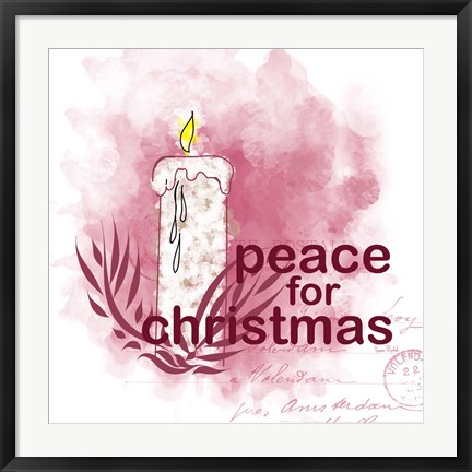 Framed Peace for Christmas Print