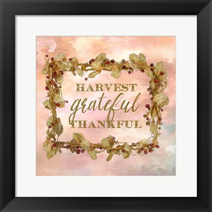 Framed Harvest, Grateful, Thankful Print