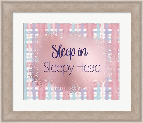 Framed Sleep In Print