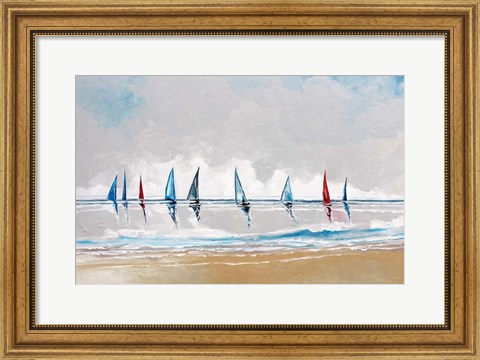 Framed Boats II Print