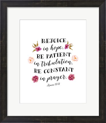 Framed Romans 12:12 Print