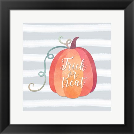 Framed Trick or Treat Pumpkin Print