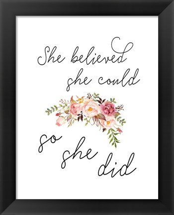 Framed So She Did Floral Print