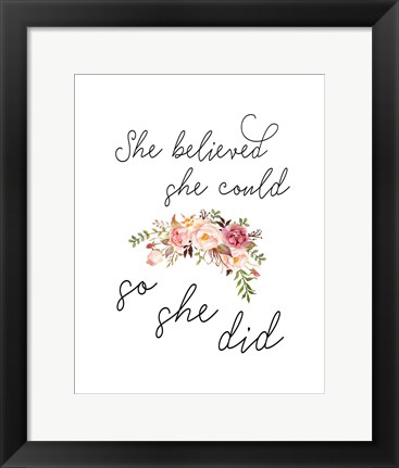 Framed So She Did Floral Print