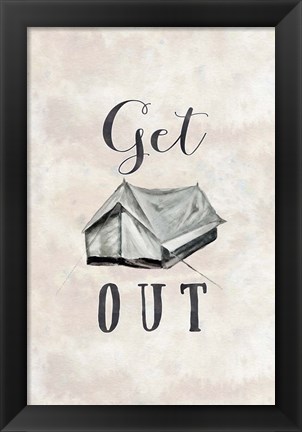 Framed Get Out Print