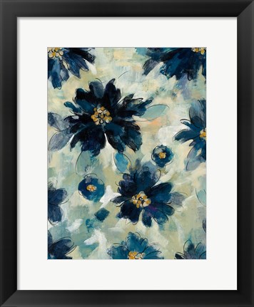 Framed Inky Floral II Print