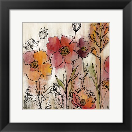 Framed Contemporary Botanical Cream II Print