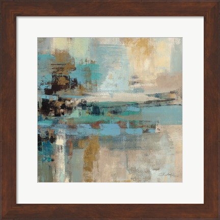 Framed Morning Fjord Square II Print