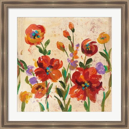 Framed July in the Garden II Print