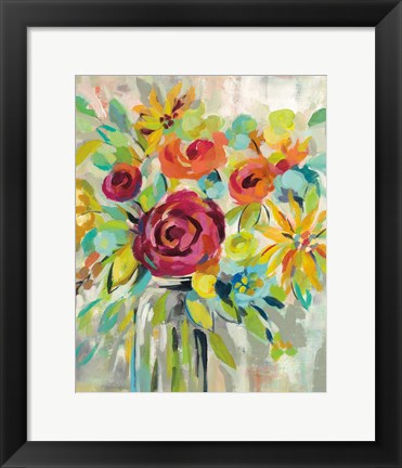 Framed Flower Still Life I Print