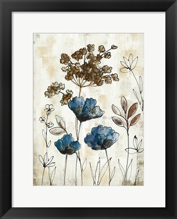 Framed Botanical Trio II Neutral Print