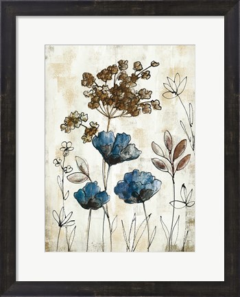 Framed Botanical Trio II Neutral Print