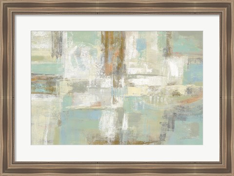 Framed Shades of Celedon Print