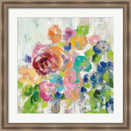 Framed Hydrangea Bouquet II Print