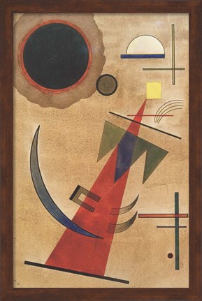 Framed Pointed Red Shape, 1925 Print