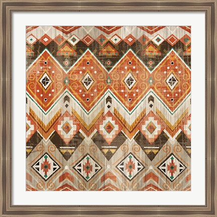 Framed Natural History Lodge Southwest Pattern VIII Print