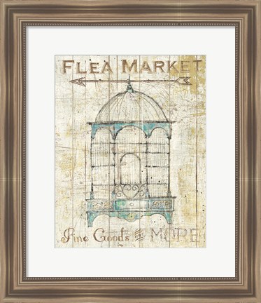 Framed Flea Market Bird Cage II Print