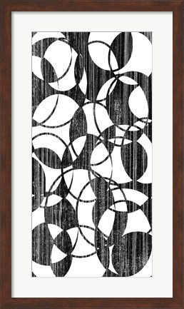 Framed Circles White Square I Print