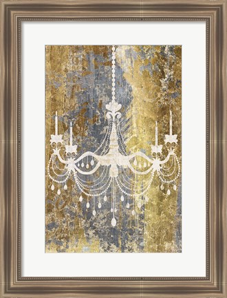 Framed Gilded Chandelier Print