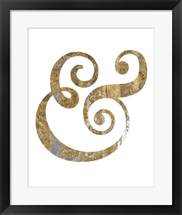 Framed Gilded Hipster Ampersand Print