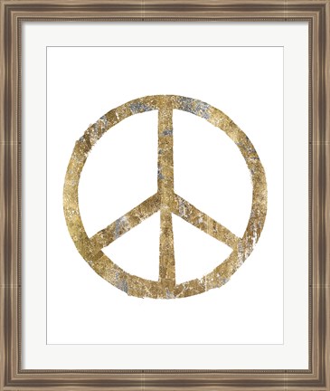 Framed Gilded Hipster Peace Print