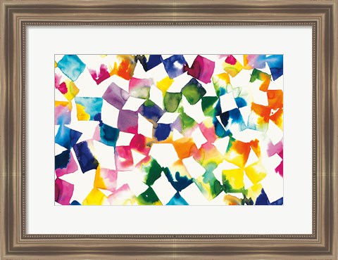 Framed Colorful Cubes Print