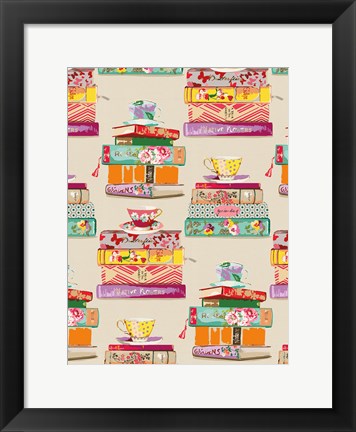 Framed Colorful Stacks Print