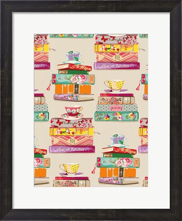 Framed Colorful Stacks Print