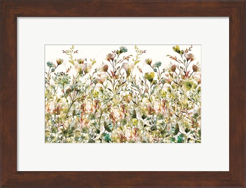 Framed Transparent Garden Spice Pattern Print